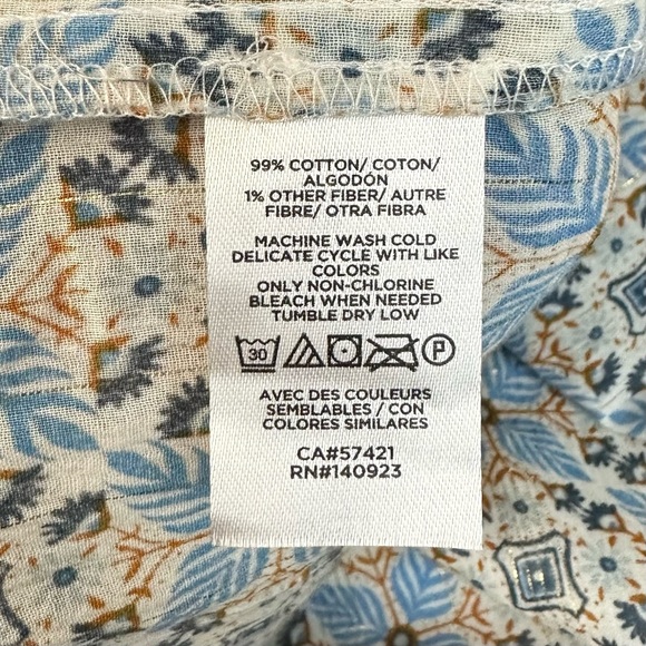 NWT LOFT Shimmer Medallion Tie Neck Blouse Small - Picture 10 of 11